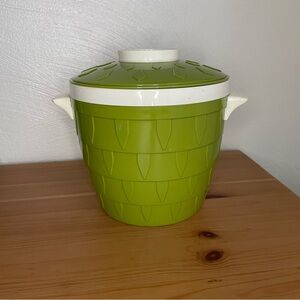 Vintage Avocado Green Ice Bucket